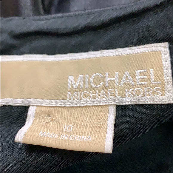 Michael Kors black satin empire dress with pockets - Picture 6 of 8